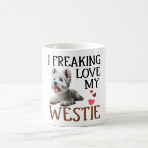 Schattige Love My Westie Dog Koffiemok