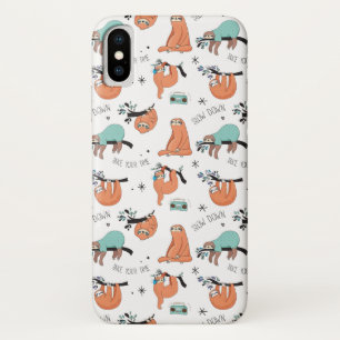 Schattige luiaard iPhone x hoesje
