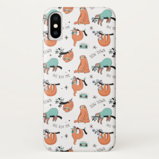 Schattige luiaard iPhone x hoesje