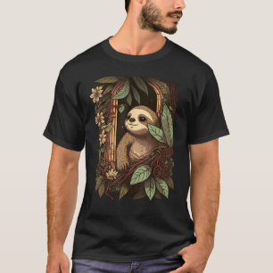 Schattige luiaard Dier op luiaard 4 T-shirt
