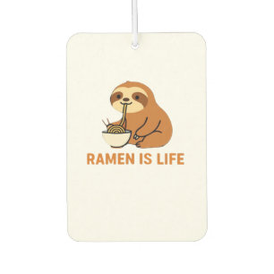 Schattige luiaard eet Ramen � Grappig Noedel liefh Luchtverfrisser