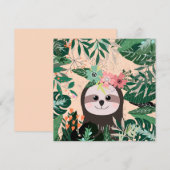 Schattige luiaard feestdagenkaart (Voorkant / Achterkant)