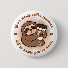 Schattige Luiaard Koffie Goede Stemming Design