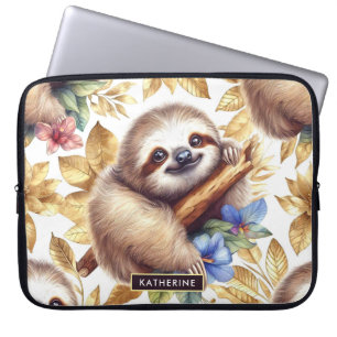 Schattige luiaard Laptop Sleeve