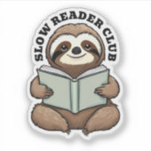 Schattige luiaard leesboek sticker (Voorkant)