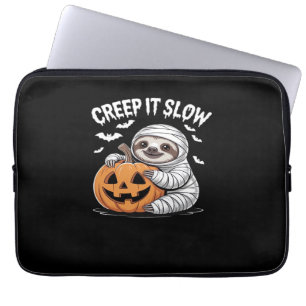 Schattige Luiaard Liefhebbers Grappige Halloween P Laptop Sleeve