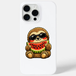 Schattige luiaard met watermeloen iPhone 15 pro max hoesje