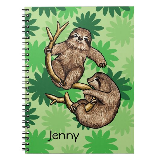 Schattige Luiaard Notitieboek (Voorkant)