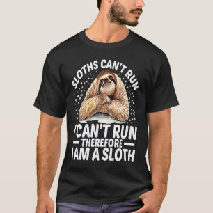 Schattige luiaard voor vrienden Ik kan niet renne T-shirt