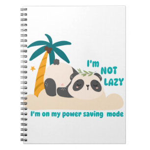 Schattige luie panda notitieboek