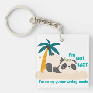 Schattige luie panda sleutelhanger