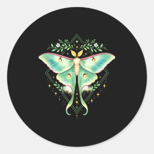 Schattige luna-moth mooie vlinder insecten liefheb ronde sticker