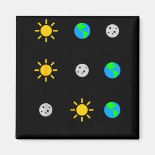 Schattige Maansverduistering Zonsverduistering Apo Magneet