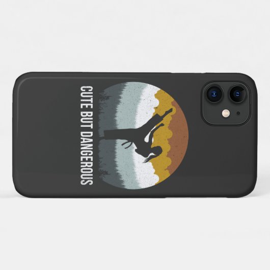 Schattige maar Gevaarlijk - Karate Taekwondo Karat Case-Mate iPhone Case (Achterkant (horizontaal))