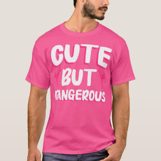 Schattige maar gevaarlijk kickboksen t-shirt