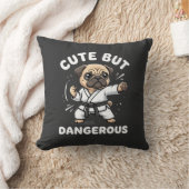 Schattige Maar Gevaarlijke Pug Hond Karate Kussen (Deken)