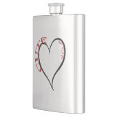 Schattige maar Psycho Black Heart Red Font Flacon (Links)