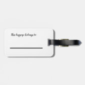 Schattige maar verwilderd bagagelabel (Achterkant horizontaal)