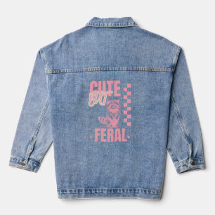 Schattige maar verwilderd grappig meme citaat, eig denim jacket