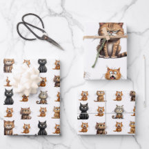 Schattige Mad Angry Zwart Grijs Sinaasappel Cats