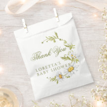 Schattige Madeliefjes Bloemige Baby Shower Bedankt