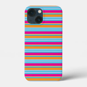 Schattige magische kleurrijke strepen iPhone 13 mini hoesje