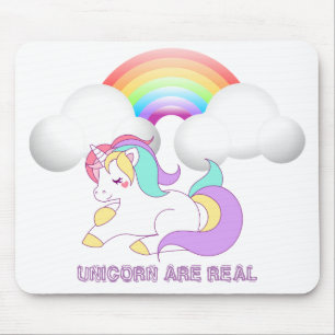 Schattige Magische Unicorn, Regenboog Muismat