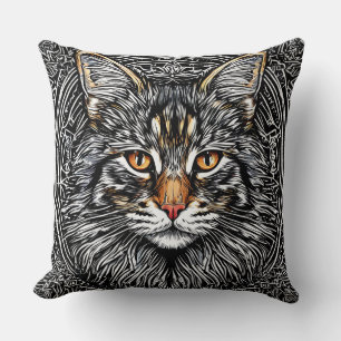 Schattige Maine Coon Kat Kussen