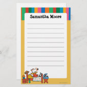 Schattige Maisy in Red Overalls Briefpapier (Voorkant / Achterkant)