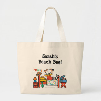 Schattige Maisy in Red Overalls Grote Tote Bag