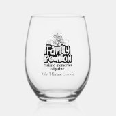 Schattige maken Memories Familiereünie toevoegen n Wijnglas Zonder Voet (Voorkant)