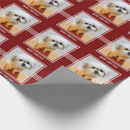 Schattige Malshi Christmas Wrapping Paper Cadeaupapier (Hoek)