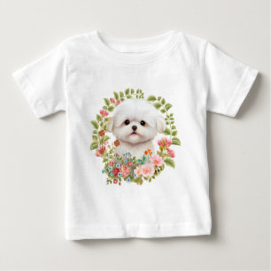 Schattige Maltese puppy in Bloom, Maltees Hondenli