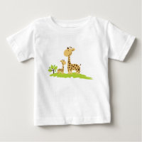 Schattige mam & Baby Giraffe Groen en Geel