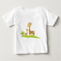 Schattige mam & Baby Giraffe Groen en Geel