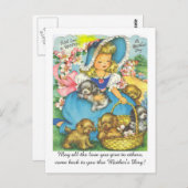 Schattige  Mam Dag Briefkaart (Voorkant / Achterkant)