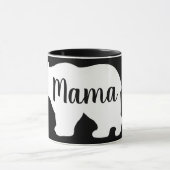 Schattige Mama beer design moederdag cadeau Mok (Midden)