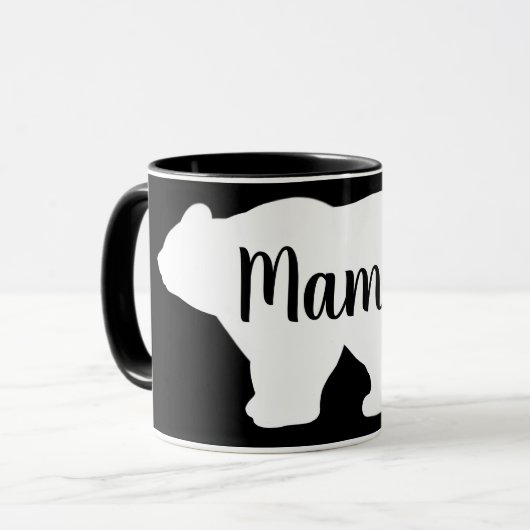 Schattige Mama beer design moederdag cadeau Mok (Voorkant links)