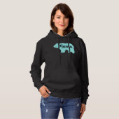 Schattige Mama beer design moederdag cadeau zwart Hoodie (Voorkant volledig)