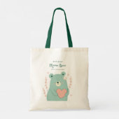 Schattige Mama Beer Hart Canvas tas (Achterkant)