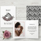 Schattige mama en baby zebra Gelukkige Moederdag Kaart