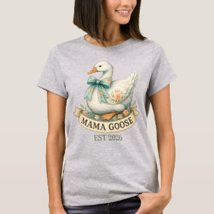 Schattige Mama Gans Vintage Boerderijdier Moeder G T-shirt