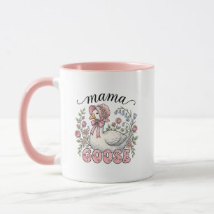 Schattige Mama gans woordkunst Mok