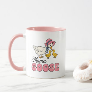 Schattige Mama gans woordkunst Mok