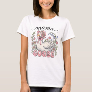 Schattige Mama gans woordkunst T-shirt