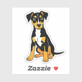 Schattige Manchester Terrier, kubisme charme, klei Sticker