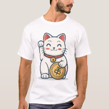 Schattige Maneki Neko Lucky Cat T-shirt | Japans G