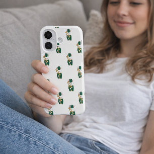 Schattige Marcherende Konijn Trombone Speler Carto iPhone 16 Hoesje