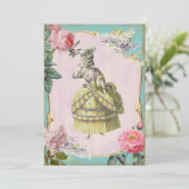 Schattige Marie Antoinette - RSVP / Kaart (Staand voorkant)