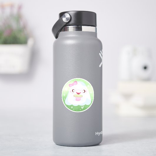 Schattige Matcha Latte Geest Sticker (HydroFlask)